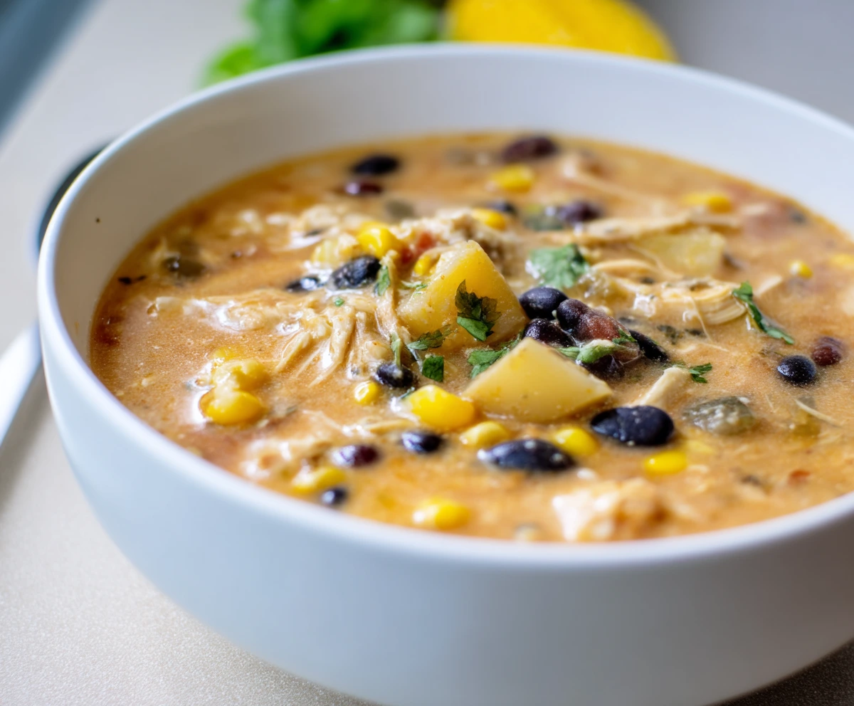 Smoky Slow Cooker Chipotle Chicken Corn Chowder (Easy & Creamy!)