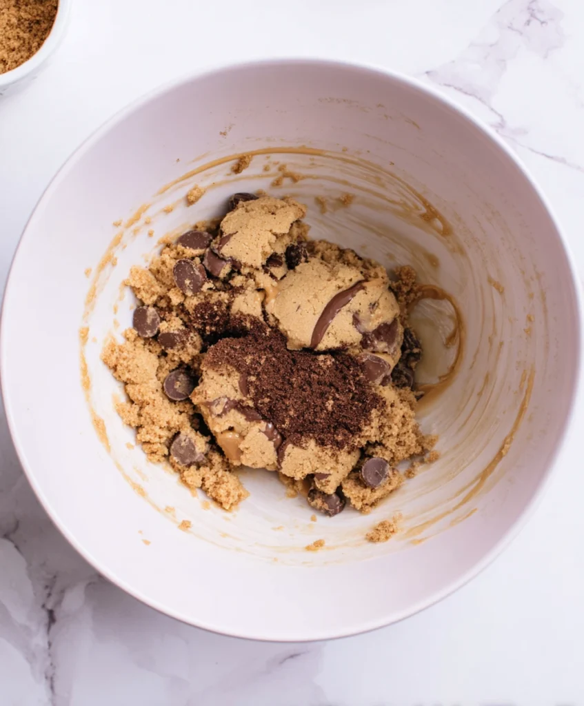 Best Biscoff Stuffed Cookies: Easy Brown Butter Recipe 2 Stuffing cookie dough with a frozen Biscoff spread disc.